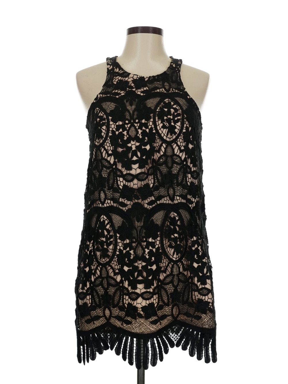 Lovers + Friends Black Lace sleeveless Dress medium like new